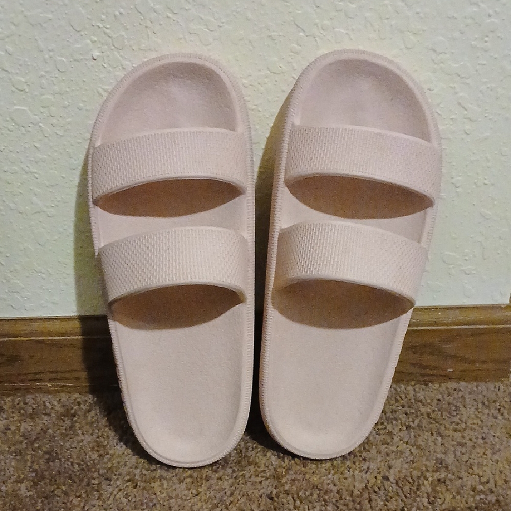 PINK Victoria's Secret Blush Double Strap Slides